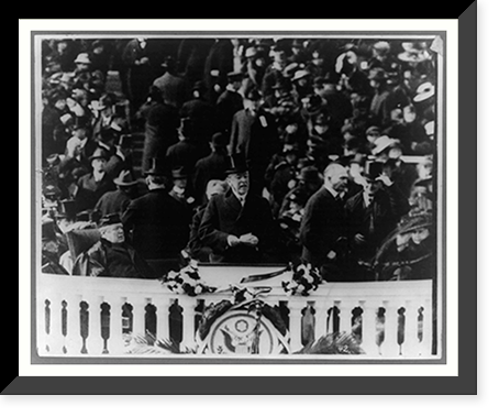 President Wilson, with top hat and speech in hand, delivering his inaugural address, March 5, 1917 Classic, Antique Wall Art