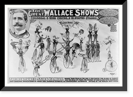 The Great Wallace shows : colossal 3 ring circus, 2 elevated stages Classic, Vintage Wall Art