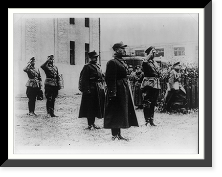 Warsaw has fallen - Polish soldiers of the underground surrounded by German soldiers, standing at attention Classic, Antique Poster