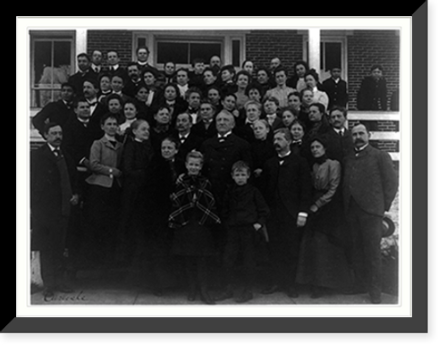 Historic Framed Print, [Carlisle Indian School, Carlisle, Pa. Faculty(?) in a group],  17-7/8" x 21-7/8"