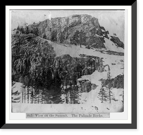 Historic Framed Print, View of the Summit - the Palisade Rocks,  17-7/8" x 21-7/8"