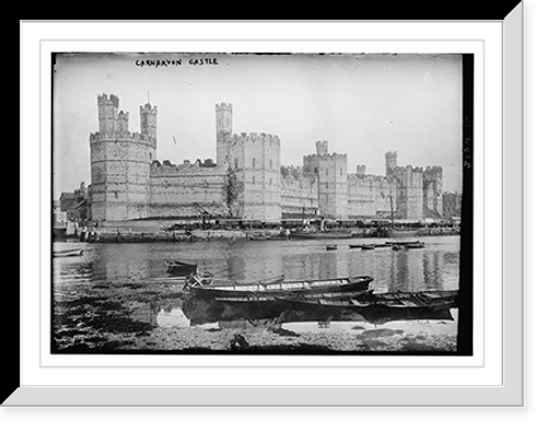 Historic Framed Print, Carnnarvon Castle,  17-7/8" x 21-7/8"