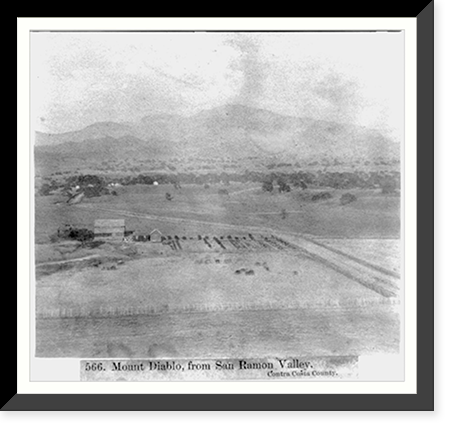 Mount Diablo, from San Ramon Valley - Contra Costa County Classic, Vintage Wall Art