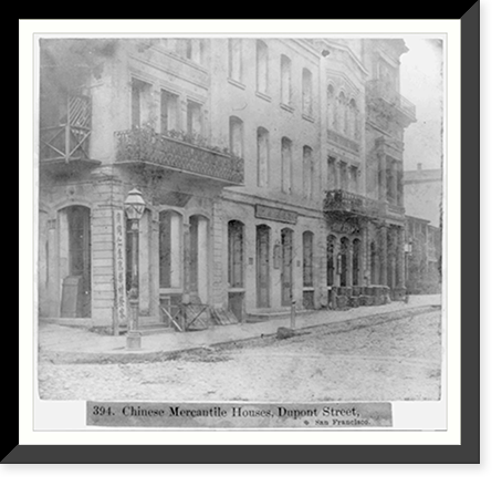 Chinese Mercantile Houses, Dupont Street, San Francisco, Antique Poster