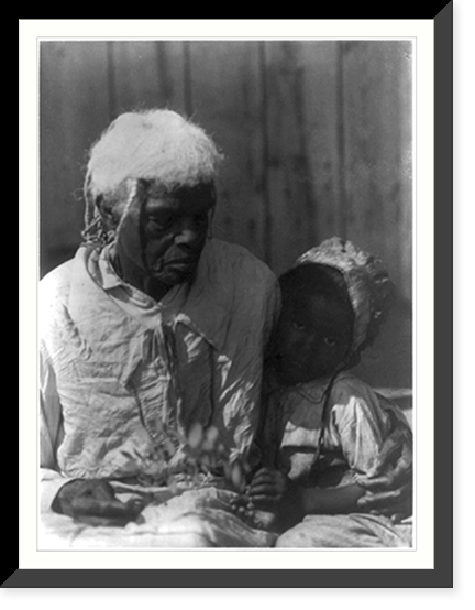 White haired negress with child, Antique Poster