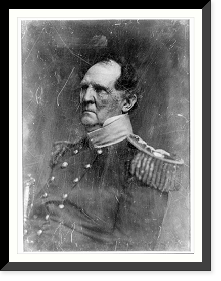Historic Framed Print, [Winfield Scott, head-and-shoulders portrait, three-quarters to the left, in military uniform] - 2,  17-7/8" x 21-7/8"