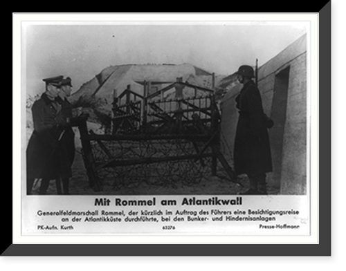 Historic Framed Print, Mit Rommel am Atlantikwall,  17-7/8" x 21-7/8"