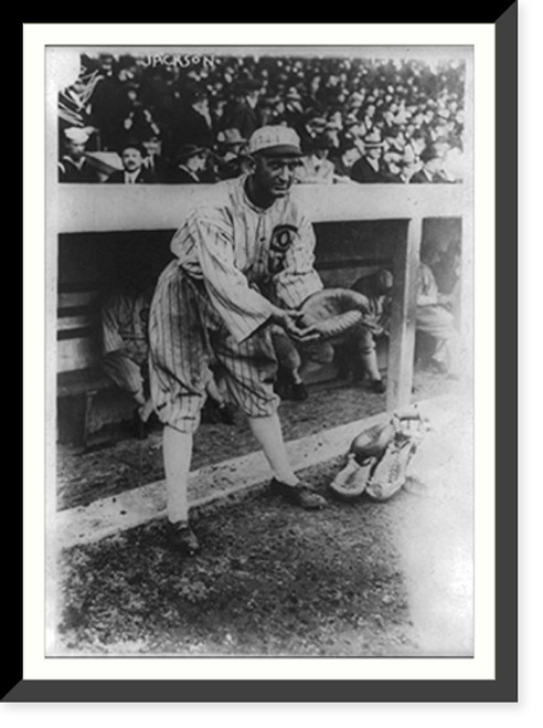 Historic Framed Print, [Joe Jackson, pretending to be a catcher, Chicago AL (baseball)],  17-7/8" x 21-7/8"