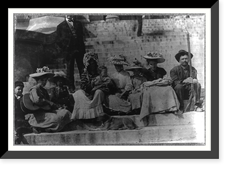 Group of Mountain-Whites. Peuland family at Scaly Gap, N.C. Location: Scaly Gap, North Carolina, Historic Print