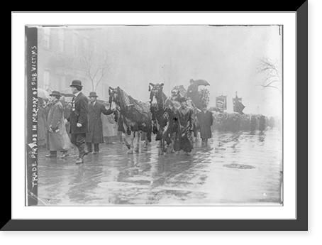 Trade parade in memory of fire victims, Vintage Wall Art