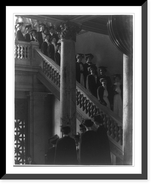 Historic Framed Print, Processional at Barnard College, New York,  17-7/8" x 21-7/8"