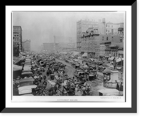 Historic Framed Print, Haymarket Square,  17-7/8" x 21-7/8"