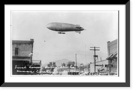 Historic Framed Print, First Army dirigible to cross continent 1922,  17-7/8" x 21-7/8"