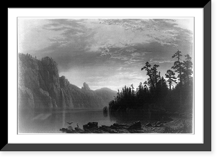Sunset (California scenery).AB '64 ; chromolith. & published by L. Prang & Co, Antique Poster