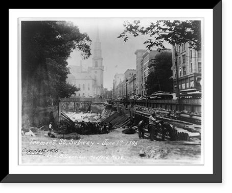 Tremont St. subway - June 17, 1896, Vintage Wall Art