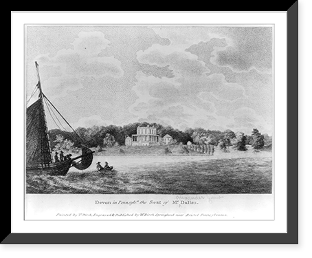 Devon in Pennsylv'a, the seat of Mr. Dallas.painted by T. Birch ; engraved & published by W. Birch, Springland near Bristol, Pennsylvania, Vintage Poster