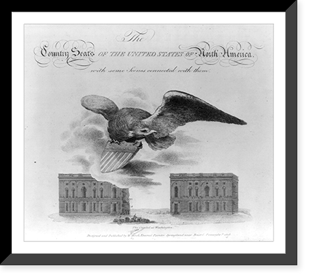 The capitol at Washington.designed and published by W. Birch, enamel painter, Springland near Bristol, Pennsylv'a, Vintage Poster