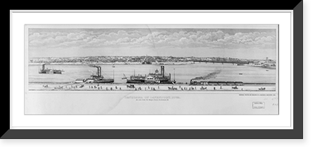 Panorama of Davenport, Iowa. As seen from the Harper-House, Rock-Island, Ill, Historic Reproduction