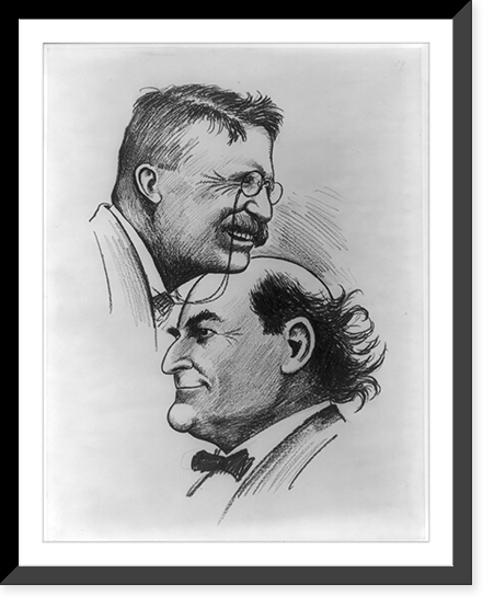 Theodore Roosevelt and William Jennings Bryan, Vintage Print