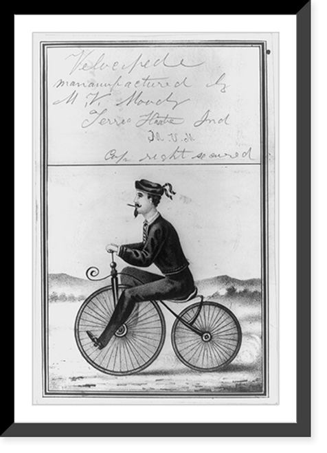 Historic Framed Print, Velocipede,  17-7/8" x 21-7/8"