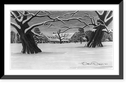 Historic Framed Print, Roosevelt Library,  17-7/8" x 21-7/8"