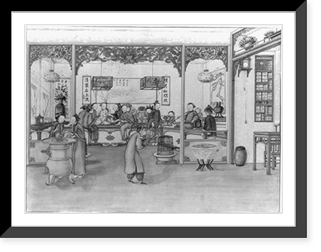 Celebration in a Chinese public house, Vintage Wall Art