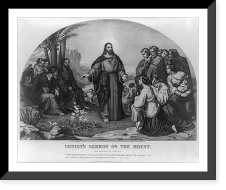 Christ's sermon on the mount: The parable of the lily Classic, Antique Poster