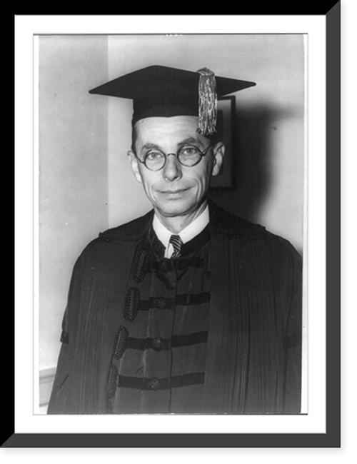 Historic Framed Print, [James B. Contant, half-length portrait, in academic robe],  17-7/8" x 21-7/8"