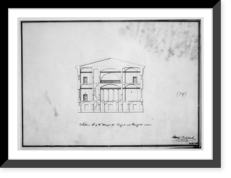 Bank building (2nd Bank of the United States"), Philadelphia, Pennsylvania. Section - east and west" - 2 Classic, Antique Wall Art