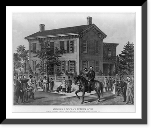 Historic Framed Print, Abraham Lincoln's return home,  17-7/8" x 21-7/8"