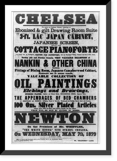 Vintage Photo Print - Chelsea, the nearly new handsome contents