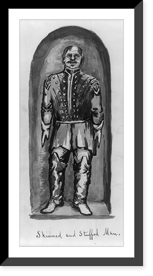 Skinned and stuffed man. Moscow, Historic Reproduction