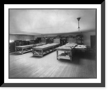 First quarters for storing prints, southeast pavilion attic, Print Division, Library of Congress.L.C. Handy, photographer, Antique Print