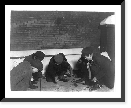 The same group (see #1289.) playing craps in the jail alley at 10 P.M. Location: Albany, New York (State), Historic Reproduction