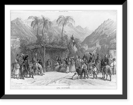 Historia de Chile. No. 20. Una chingana, Vintage Wall Art