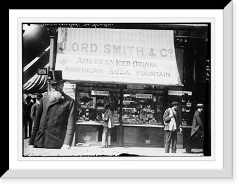 Historic Framed Print, Pharmacy, St. scene,  17-7/8" x 21-7/8"