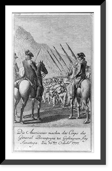 Die Americaner machen das Corps des General Bourgoyne zu Gefangnen, bey Saratoga, am 16ten Octobr 1777.D. Chodowiecki inv. et del. ; D. Berger sculpsit 1784, Antique Wall Art