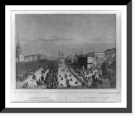 Les montagnes de glace sur la place de l'ampipaute pendant le carnaval, Antique Print