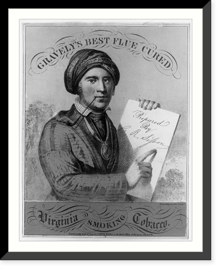 Gravely's best flue cured Prepared by C.R. Sisson : Virginia smoking tobacco.Herline & Hensel, Lith, Antique Poster