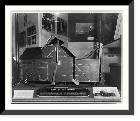 Model of Edison's first motion picture studio, the Black Maria", as displayed at the LC motion picture exhibit, 1954", Historic Reproduction