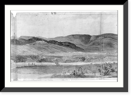 Panoramic view of West Point, New York showing American encampments on the Hudson River - 2, Antique Wall Art
