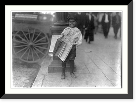 Historic Photo Print - Dallas - Heiney one of ' young news-boys