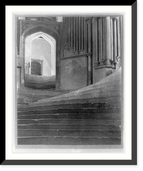 Historic Framed Print, Wells Cathedral: Stairway to Chapter House,  17-7/8" x 21-7/8"