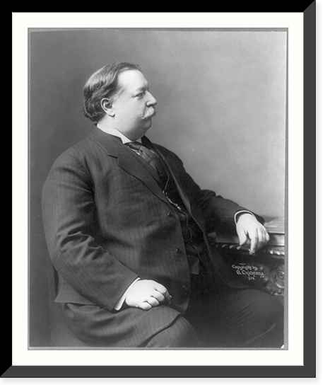 Historic Framed Print, [William Howard Taft, three-quarters length, half-right profile],  17-7/8" x 21-7/8"