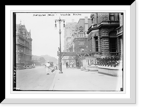 Historic Framed Print, Huntington House - Widening 5th Ave.,  17-7/8" x 21-7/8"