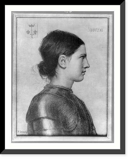 Joan of Arc, head-and-shoulders portrait, profile, Vintage Wall Art