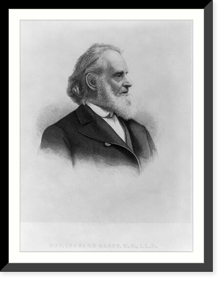 Leonard Bacon, 1802-1881, head-and-shoulders portrait, profile, Vintage Wall Art