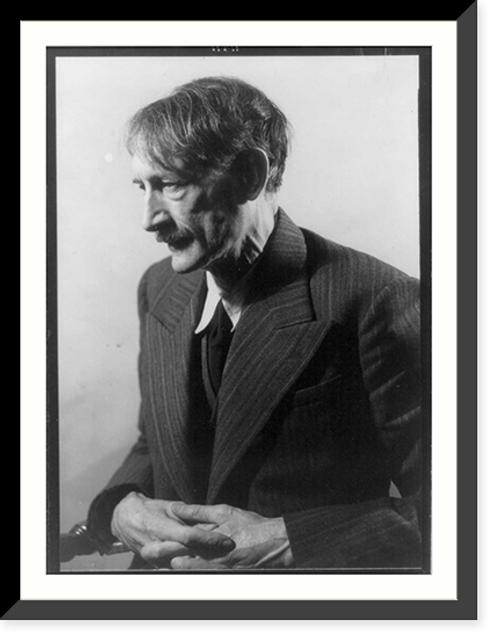 Historic Framed Print, [Henri Barbusse, 1873-1935, half-length portrait, seated],  17-7/8" x 21-7/8"