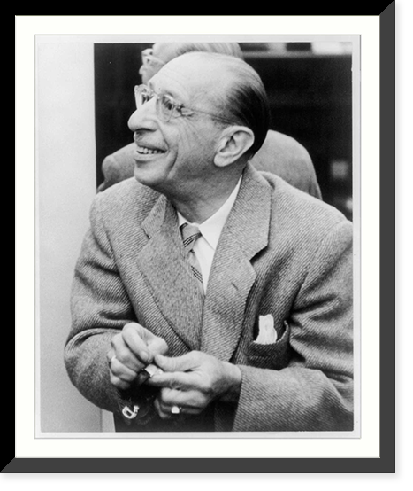 Igor Stravinsky, 1882-1971, half-length portrait, winding watch Classic, Vintage Print