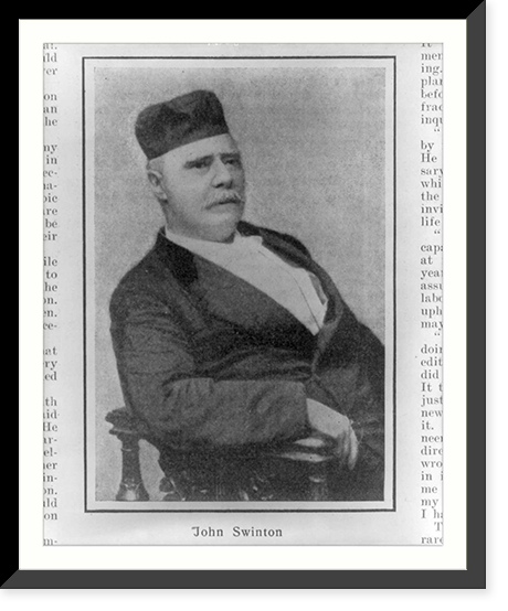 John Swinton, half, seated, Vintage Poster